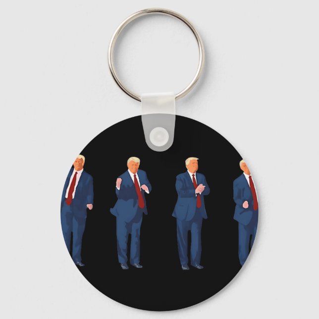 Trump Dans 4:e Juli Trump 2025  Nyckelring (Framsida)