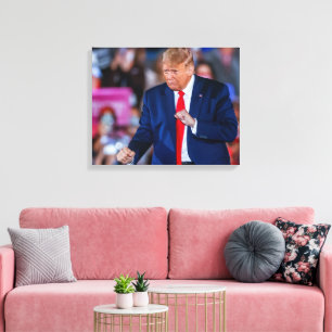 Trump Dans Roligt Canvastryck