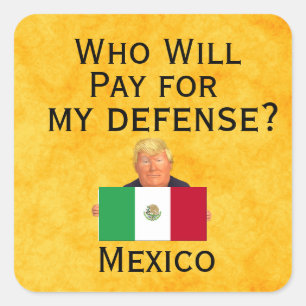 Trump Defense Sticker Fyrkantigt Klistermärke