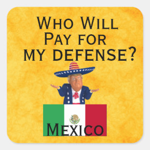 Trump Defense Sticker Fyrkantigt Klistermärke