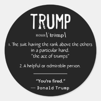 Trump Definition Coola Policy Donald Trump-offert Runt Klistermärke