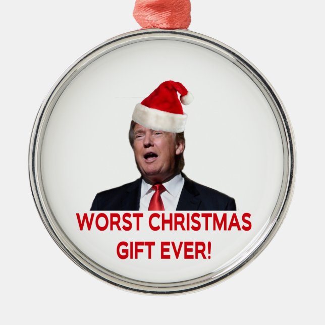 Trump, den värsta julklappen någonsin! Ornament (Framsidan)