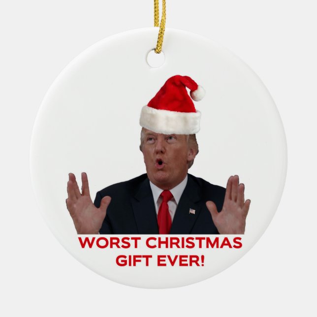 Trump, den värsta julklappen någonsin! Ornament (Framsidan)