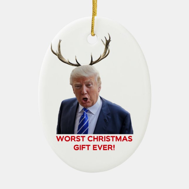 Trump, den värsta julklappen någonsin! Ornament (Framsidan)