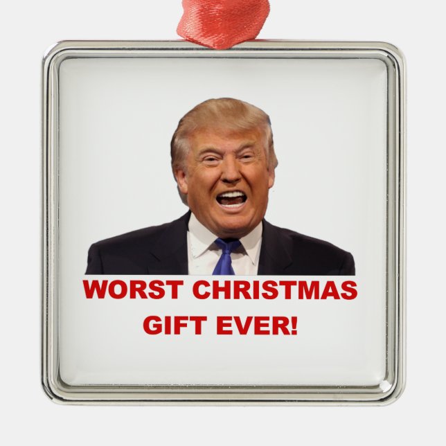 Trump, den värsta julklappen någonsin! Ornament (Framsidan)