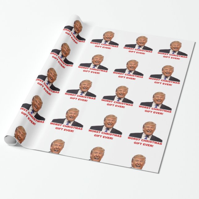 Trump, den värsta julklappen någonsin! presentpapper (Utrullad)