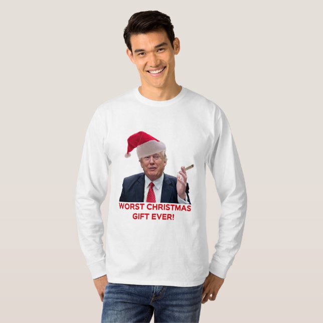 Trump, den värsta julklappen någonsin! t shirt (Hel framsida)