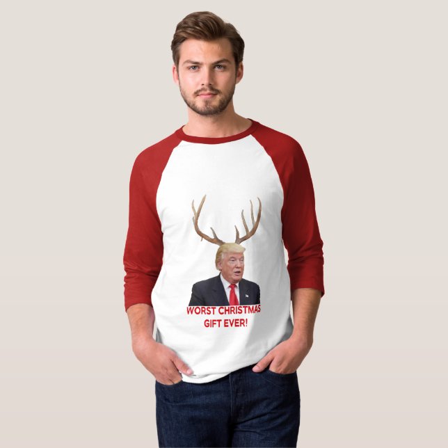 Trump, den värsta julklappen någonsin! t shirt (Hel framsida)