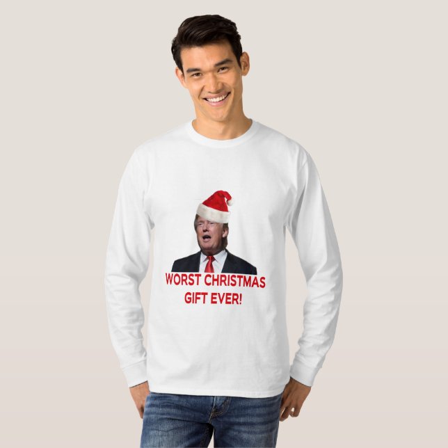 Trump, den värsta julklappen någonsin! t-shirt (Hel framsida)