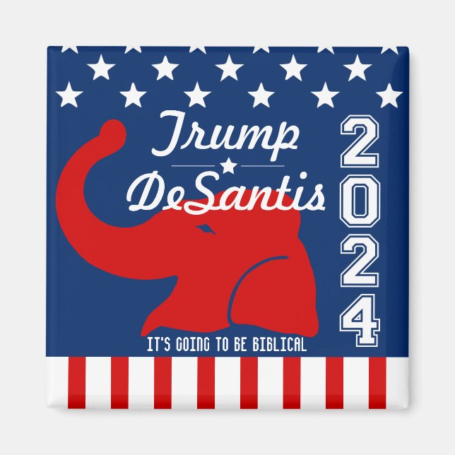 TRUMP DESANTIS 2024 BIBLICAL MAGNET (Framsidan)