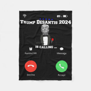 Trump Desantis 2024 Kallar Republikansk Val Fleecefilt