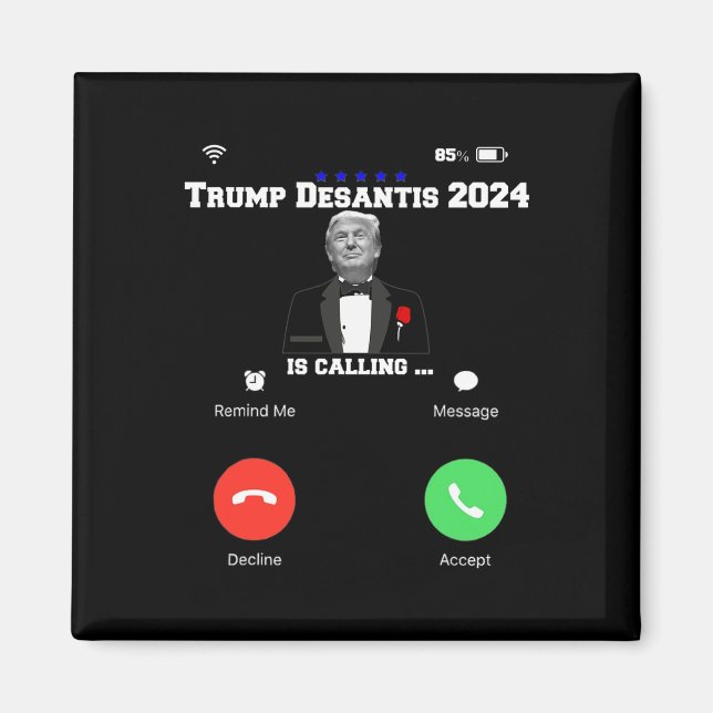 Trump Desantis 2024 utmanar Republikansk val Magnet (Framsidan)