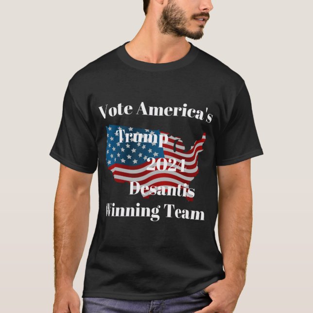 Trump Desantis Vote 2024 T-Shirt (Framsida)