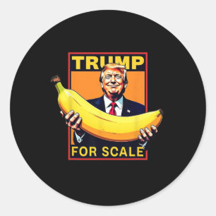 Trump Dess Banana (för ) Starship Funny 2 Runt Klistermärke