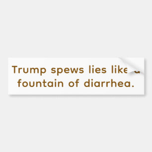 Trump diarré lögner Hankamer Artjunkhaus Tecknad s Bildekal