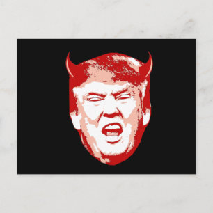 Trump Djävulen Head - Anti-Trump - Vykort