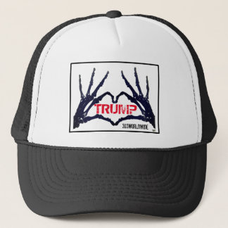 "TRUMP" Dödskalle Händer Trucker Hatt Keps