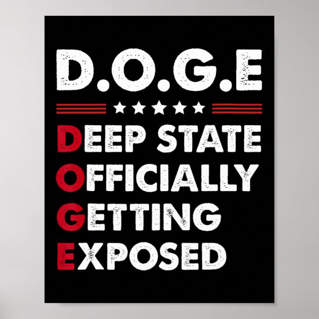 Trump Doge Deep State Officiellt Blottas  Poster (Framsidan)