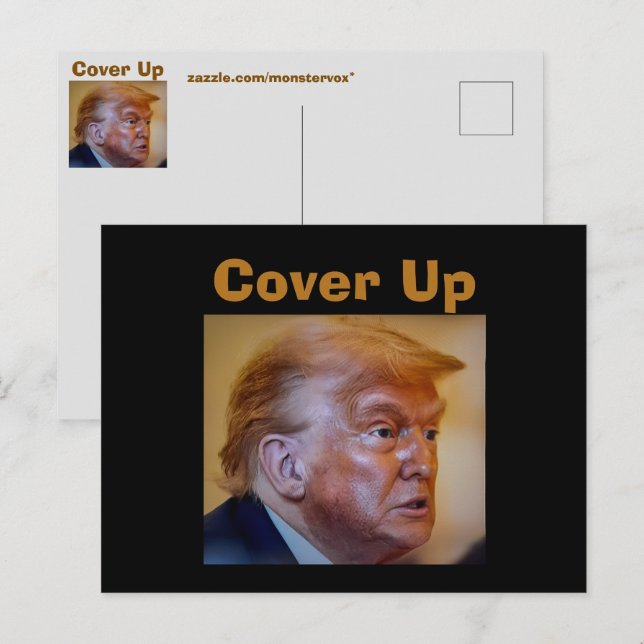 Trump/Dölj Postkort Vykort (Fram/baksida)