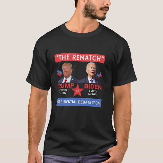 Trump dömd Felon Biden Empty Melon Presidenti T Shirt (Framsida)