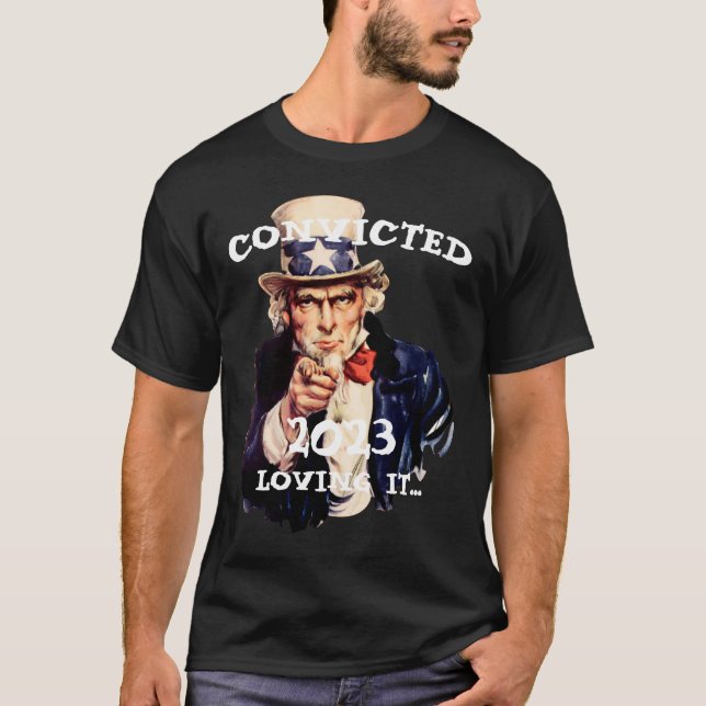 Trump Dömd FW FV HG Farbrar Sam Trumps T Shirt (Framsida)