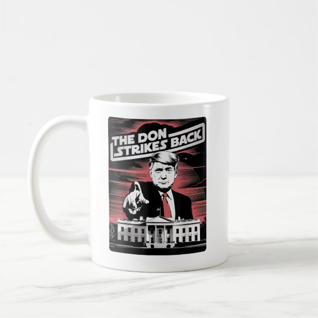 Trump Don Strejkas Back White House 2024 Kaffemugg (Vänster)