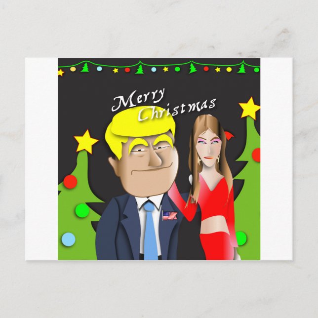 Trump, Donald, Melania, jul, present, present Helg Vykort (Framsida)