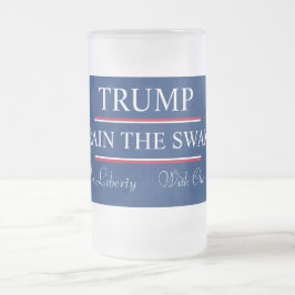 Trump Drain the Swamp! Frostat Ölglas