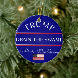 Trump Dränera sumpen- prydnad Julgransprydnad Keramik