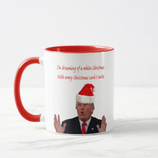 Trump, drömma om en vit jul mugg