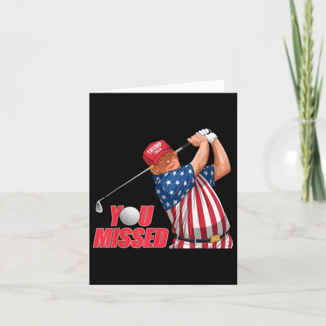 Trump Du Miste Rolig Golf Röd Hatt  Kort (Framsida)