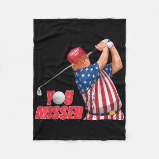 Trump Du Miste Roligt Golf Röd Hatt Fleecefilt
