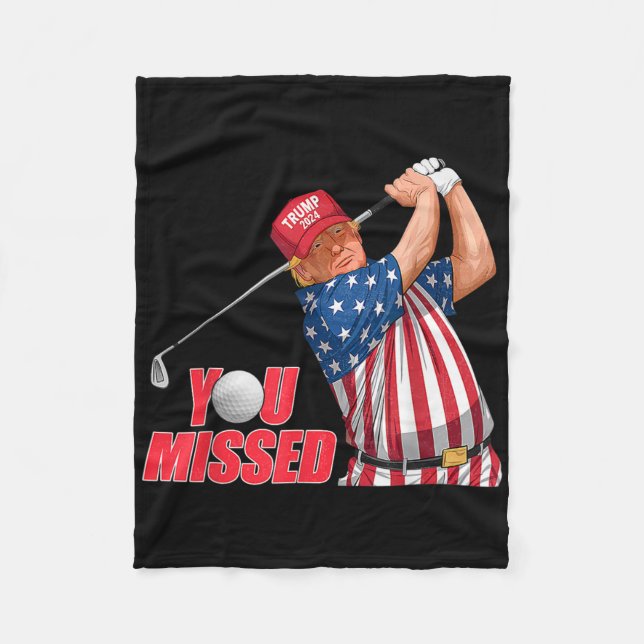 Trump Du Miste Roligt Golf Röd Hatt  Fleecefilt (Framsidan)