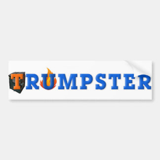 Trump Dumpster Sticker 3 - Blue, White Bildekal