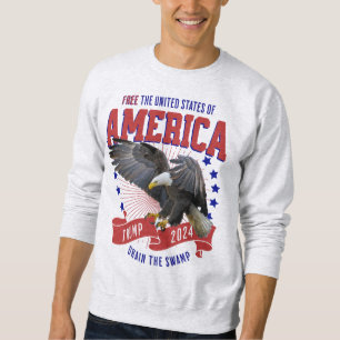 Trump Eagle 2024 Freedom Lång Ärmad Tröja