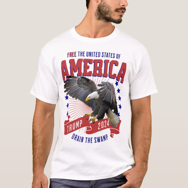 Trump Eagle 2024 Freedom T Shirt (Framsida)