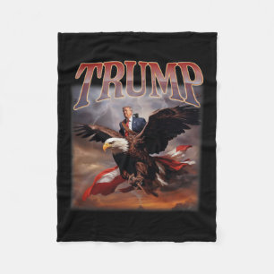 Trump Eagle USA President 2024 Ta Amerika tillbaka Fleecefilt