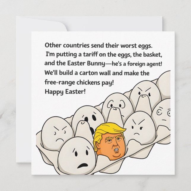 Trump Easter Funny Political Satire Holiday Julkort (Framsida)