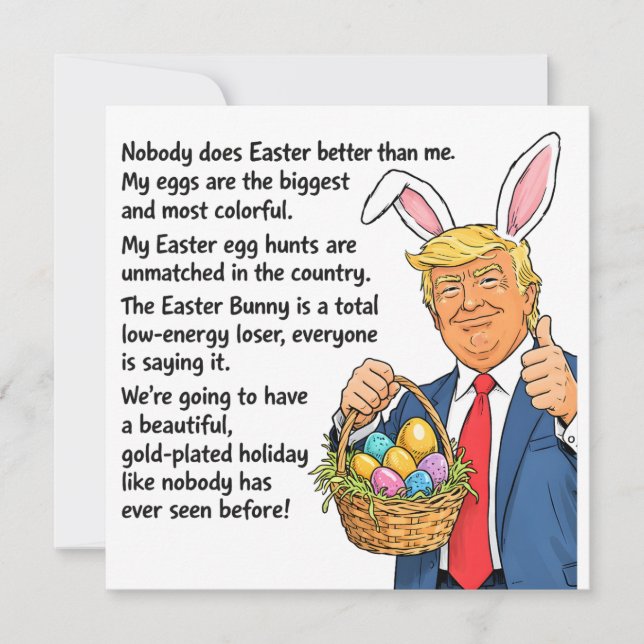 Trump Easter Funny Political Satire Julkort (Framsida)