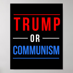 Trump eller kommunism Roligt val 2025 Poster