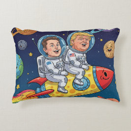Trump & Elon Space Adventure, Cosmic Journey Prydnadskudde