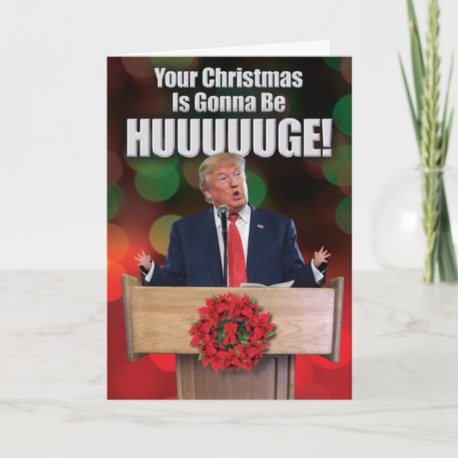 Trump Enastående julklapp - julklapp Helgkort (Framsida)