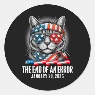 Trump End of a Error Januari 20 2025 Trump Inaugu Runt Klistermärke