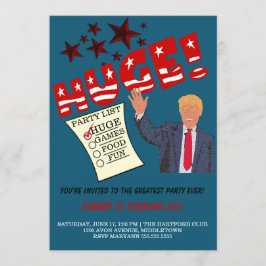 Trump ENORMT Bästa Festen Någonsin Firande Fest Inbjudningar