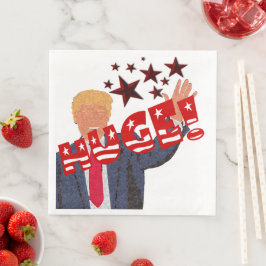 Trump ENORMT Firande Milstolpe Fest Pappersservett