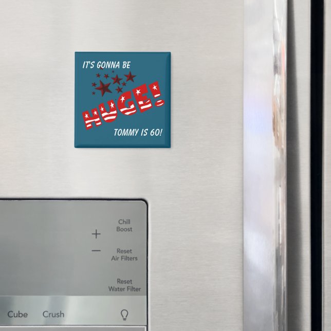 Trump ENORMT Födelsedagsfirande Festgåva Magnet (In Situ (Fridge))