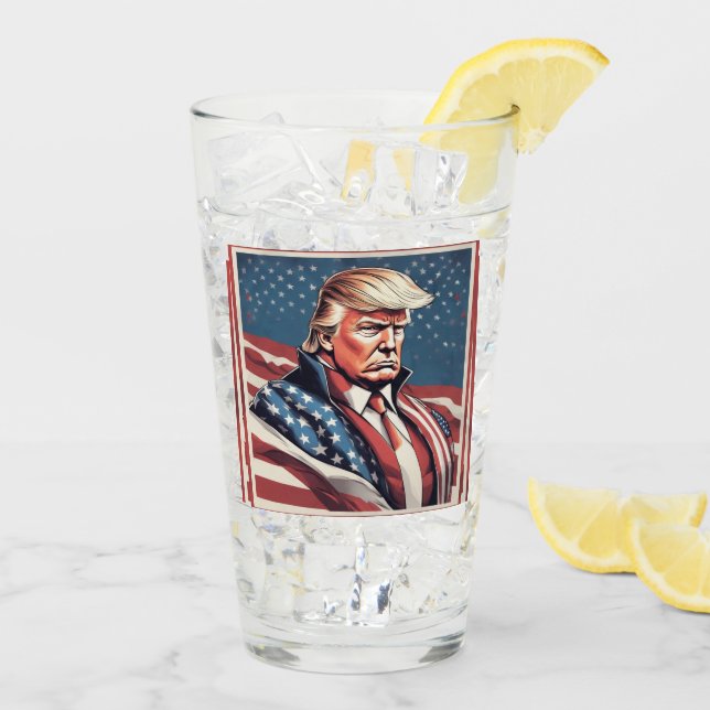 Trump Epic American Flagga Drinkware Glaskopp (Bakside Is)