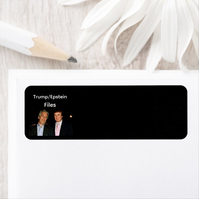 Trump/Epstein-dokument returadresslapp Returadress Etikett (Insitu)
