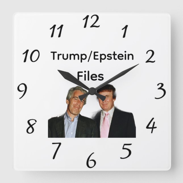 Trump/Epstein-filer Väggur (Framsida)