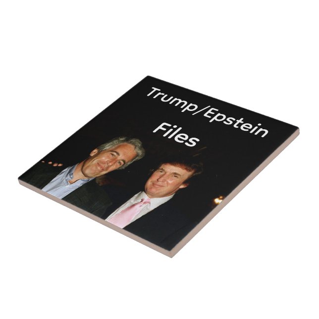 Trump/Epstein Files Ceramic Tile Kakelplatta (Sidan)